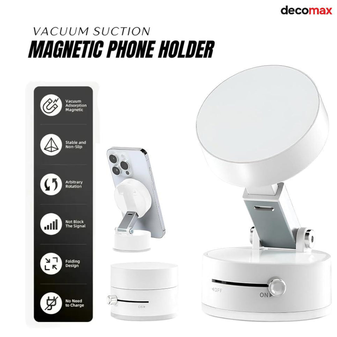 MaxMount™ – Magnetic Phone Holder with Vacuum Suction & 360° Rotation